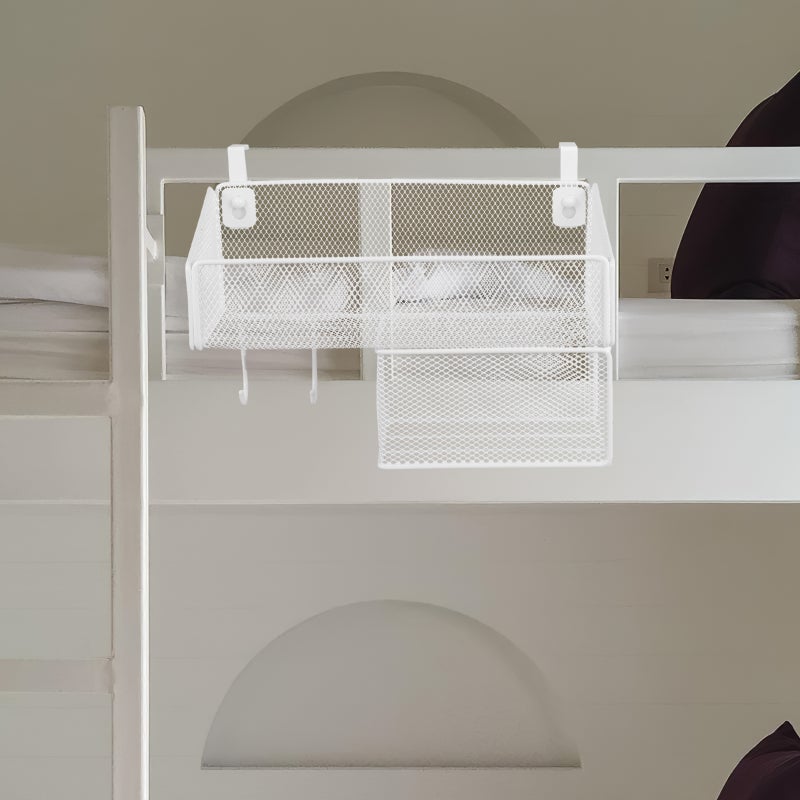 Bedside Shelf - Metal Bedside Shelf Organizer With Tissues Rack For Dorm Room - Bunk Bed & Desk Hanging Basket For College Dormitory Dorm Office Table Storage - Image 5