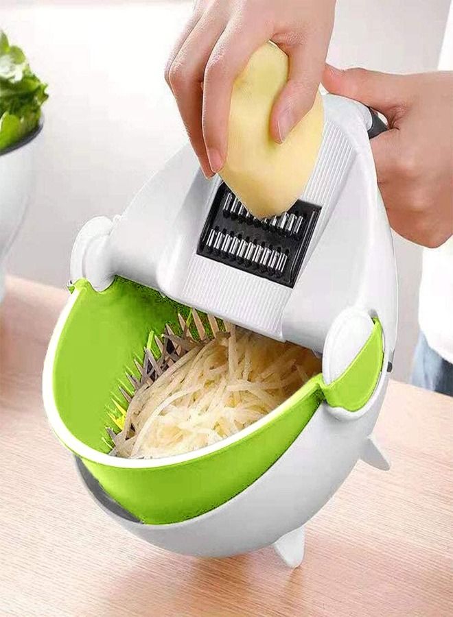 fashionhome Multifunctional Planer Chopping Device Kitchen Tools Round Wash Basin Wiper Vegetable Chopper  - Image 2