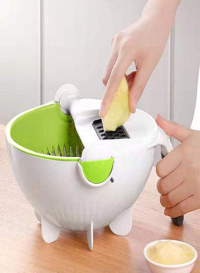 fashionhome Multifunctional Planer Chopping Device Kitchen Tools Round Wash Basin Wiper Vegetable Chopper  - Image 4
