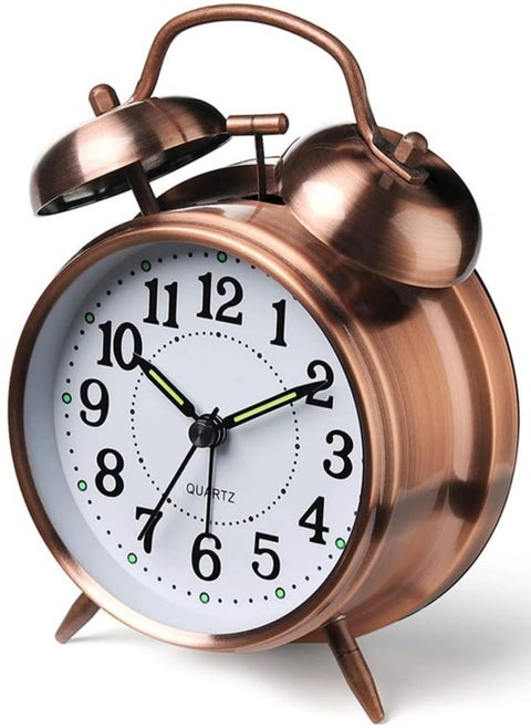 10Cm Loud Double Bell Alarm Clock Classic Double Bell Alarm Clock With Innovative Design And Innovative Metal Texture. Analog, (Multi-Colour) Metal