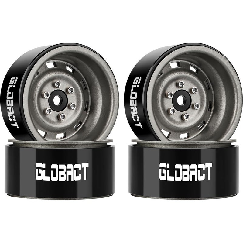 GLOBACT 19 Beadlock Wheels RC Wheel Hub for 110 TRX4 TRX6 Axial SCX10 I II III Pro Redcat RC Crawler Upgrade Accessories 4Pcs Titanium - Image 2