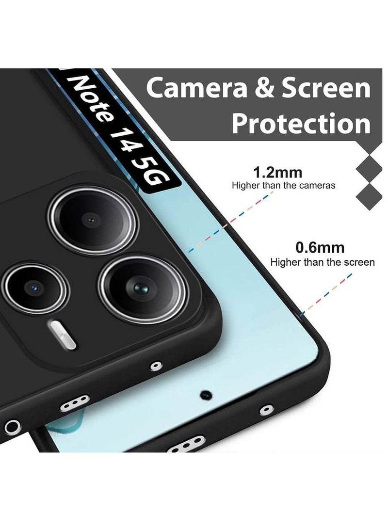 BORTONY Xiaomi Redmi Note 14 5G Case Cover Liquid Silicone Soft TPU Lightweight Shock Protective Cover with Camera Protection for Xiaomi Redmi Note 14 5G - Image 3