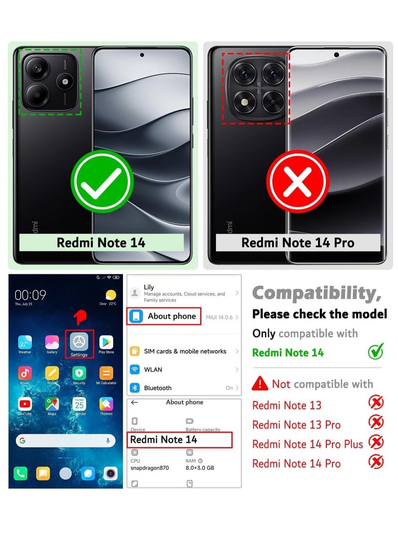 BORTONY Xiaomi Redmi Note 14 5G Case Cover Liquid Silicone Soft TPU Lightweight Shock Protective Cover with Camera Protection for Xiaomi Redmi Note 14 5G - Image 2