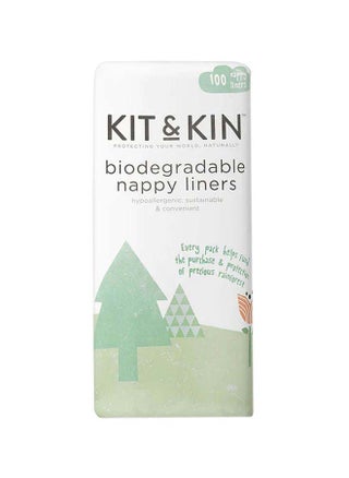 Kit & Kin Nappy Liners (Pack of 100) Naturally Dry Biodegradable liners for Baby | Designed to contain solids and make nappy changing quicker and easier - pzsku/ZB90C7080BD27E2F7D165Z/45/1746531604/a3c66fad-5d5b-4e83-b5f1-4285d693869e