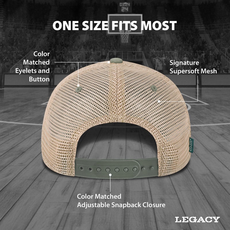 Legacy NCAA Officially Licensed Baseball Hat, Indiana Hoosiers, Lightweight Cap for Men & Women, Old Favorite Trucker Adjustable (OFA), Grey Trucker, One Size Fits Most, Snapback Closure - Image 2