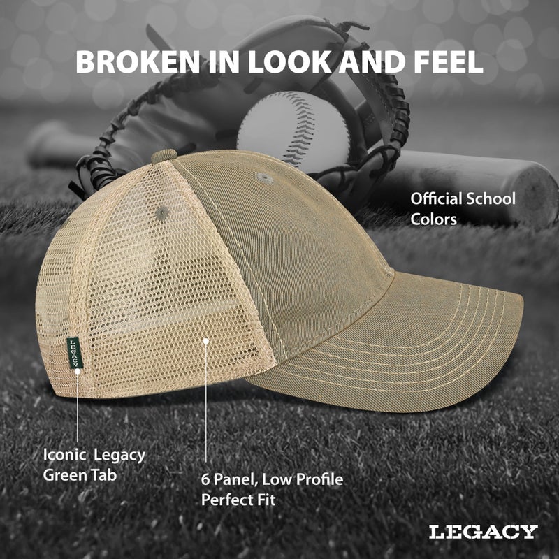 Legacy NCAA Officially Licensed Baseball Hat, Indiana Hoosiers, Lightweight Cap for Men & Women, Old Favorite Trucker Adjustable (OFA), Grey Trucker, One Size Fits Most, Snapback Closure - Image 4
