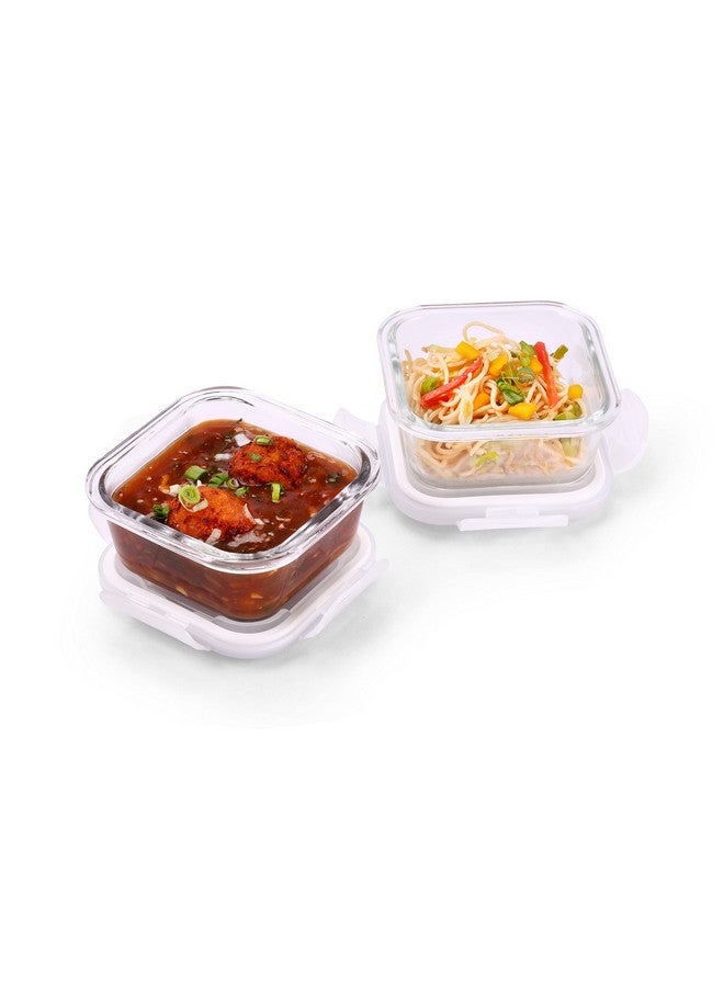 SOPL-OLIVEWARE Oliveware Food Storage Container| Set of 2 | Square Containers| 320ml each|Air-Tight Fridge Organizer Case|BPA-Free Locking Lids |Microwave & Freezer Safe |Leak Proof Food Storage Meal Prep Containers - Image 1