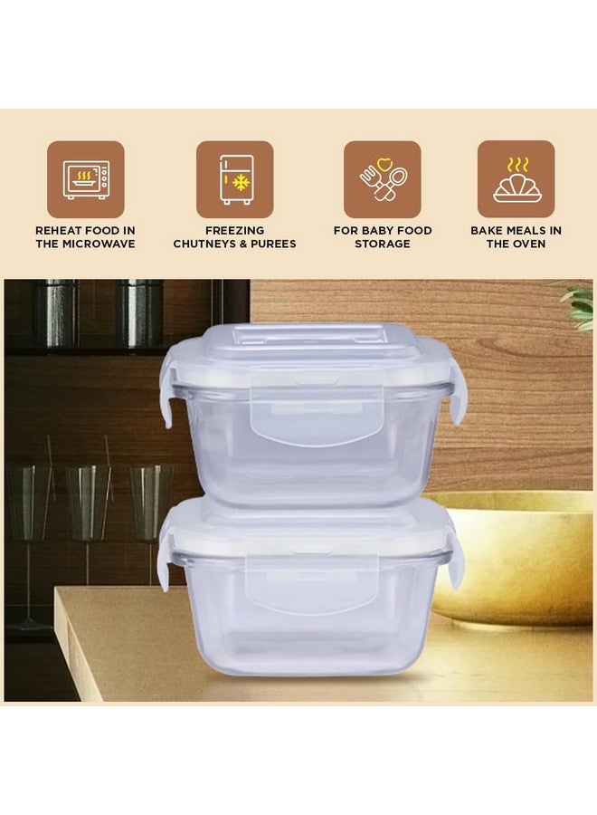 SOPL-OLIVEWARE Oliveware Food Storage Container| Set of 2 | Square Containers| 320ml each|Air-Tight Fridge Organizer Case|BPA-Free Locking Lids |Microwave & Freezer Safe |Leak Proof Food Storage Meal Prep Containers - Image 5