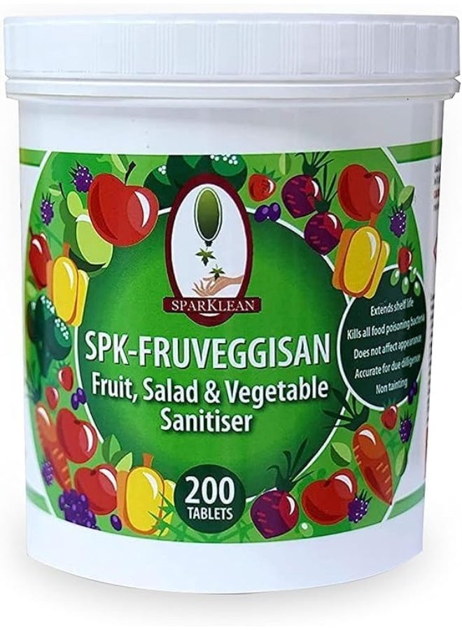 معقم الفواكه والسلطة والخضراوات من فروفيجيسان - 200 قرص - Image 1