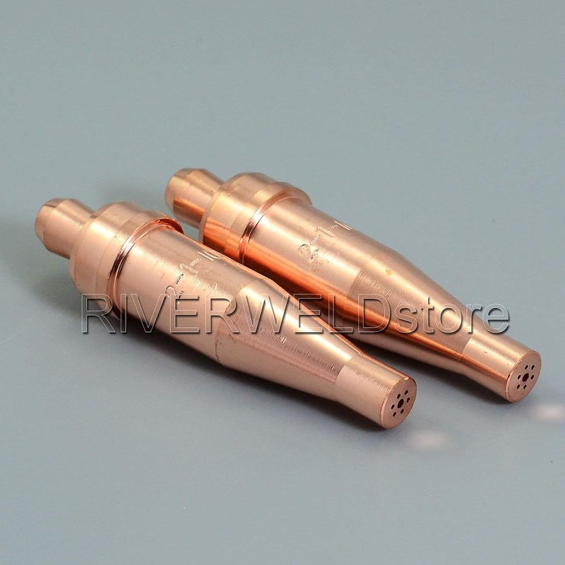 RIVERWELD Acetylene Cutting Tips 1-101 Size 0 & 0-1-101 for Victor-Style Oxygen Oxy Oxyfuel Cutter Torch Made of Copper Pack of 2 - Image 3