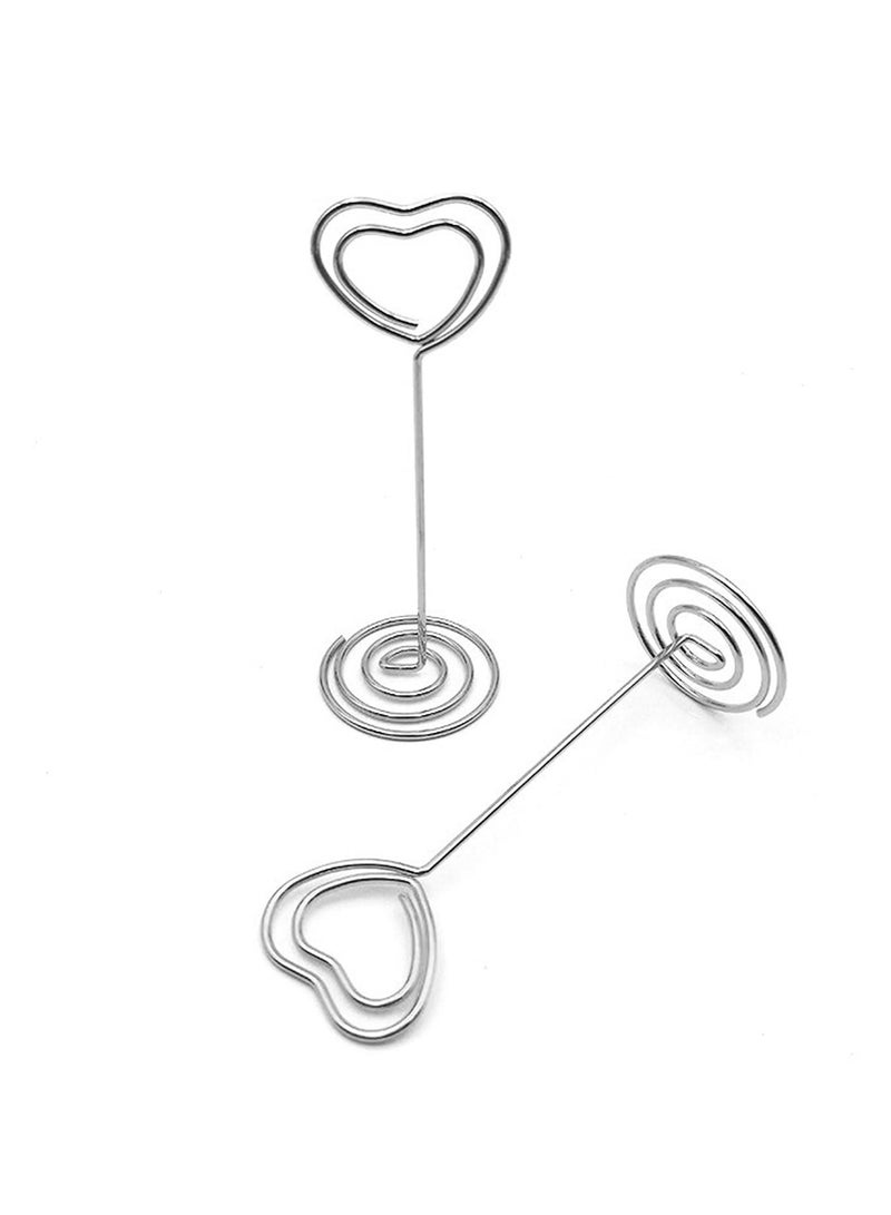 Winner 10pcs Gold Heart-Shaped Table Number Holders - 3.35 Inch Place Card Stands for Centerpieces, Wedding, Party, Birthday - Photo Picture Holders - Image 3