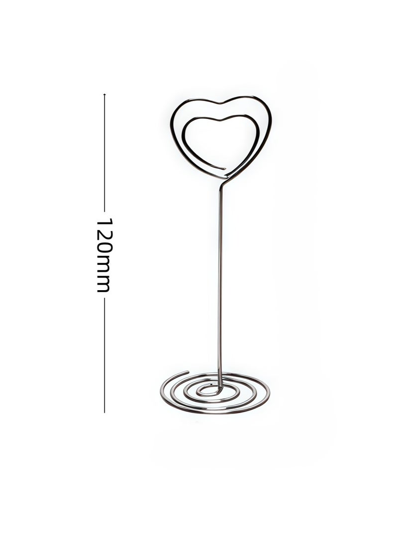 Winner 10pcs Gold Heart-Shaped Table Number Holders - 3.35 Inch Place Card Stands for Centerpieces, Wedding, Party, Birthday - Photo Picture Holders - Image 2