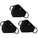 comfso Fashion Cute Heart Face Protection with Adjustable Nose Bridge Gifts for Women Unisex Cotton Cloth Heart Masks Washable Reusable Warm for Outdoor Activities Valentines Day - Image 1