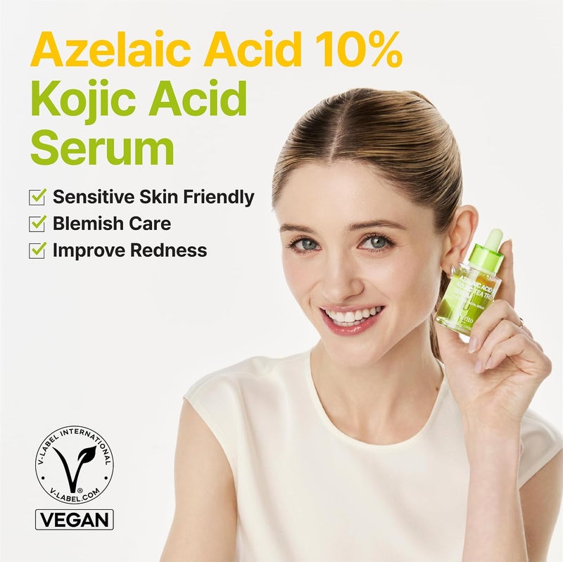 PURITO Azelaic Acid 10 Kojic Tea Tree Serum, Korean Facial Serum for Breakouts, Acne-Prone Skin, Marks, Pore Care & Even Tone, 20% Triple Active Formula with Tea Tree Capsules, 30 ml 1.01 fl.oz | Redness Relief, Tea Tree Extract, Blemish Care, Oily & Sensitive Skin, Korean Skin Care - Image 2