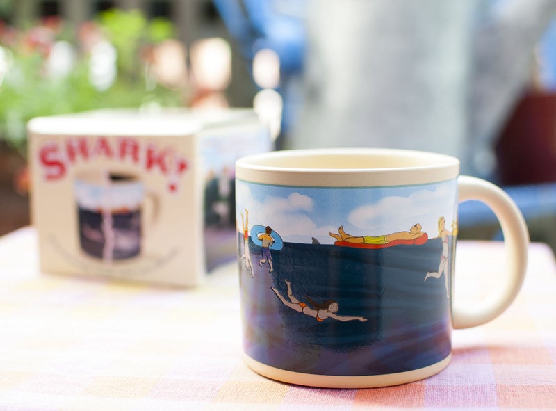 The Unemployed Philosophers Guild Shark Heat Changing Color Transforming Mug - Add Coffee and Sharks Appear Under the Water, Comes in a Fun Box,14 oz - Image 2