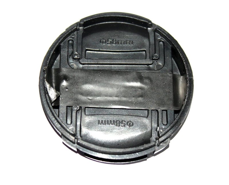 SHOPEE غطاء عدسة أمامي 58 مم متوافق مع كانون 5D/650D/1100D/600D/700D/1200D/1300D/1000D مع عدسات 18-55 مم و 55-250 مم (عبوة من 1)، أسود - Image 2