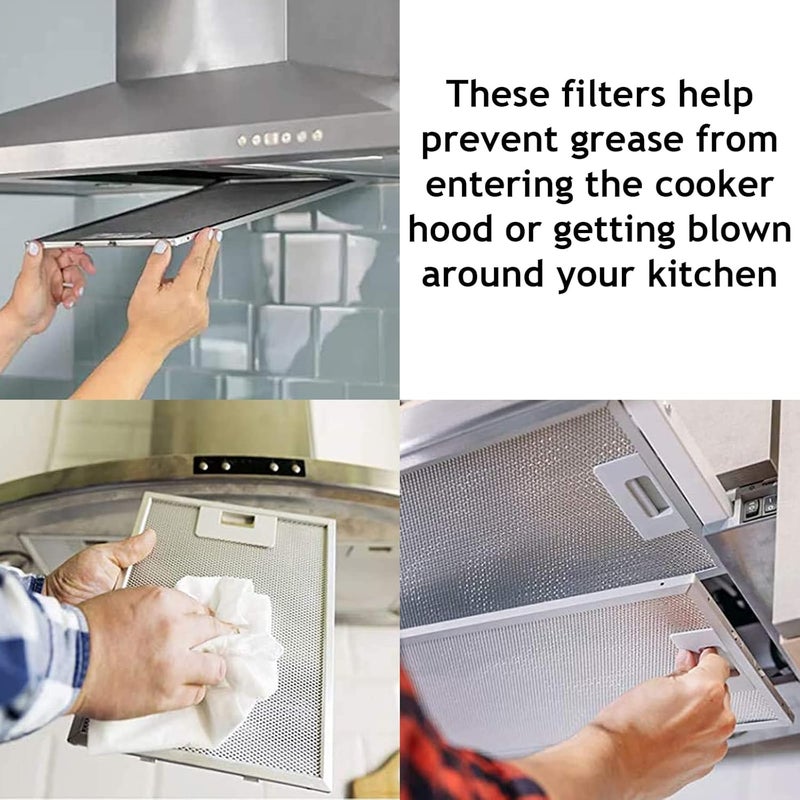 Spares2go Metal Mesh Filter for Electrolux Cooker Hood/Kitchen Extractor Fan Vent (Pack of 2 Filters, Silver, 300 x 250 mm) - Image 5