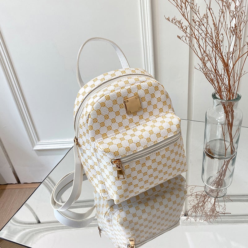 2023 New Fashion Korean Style Womens Backpack White 