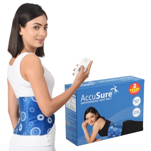 AccuSure H3001 Heating Pad (30×21 cm) Regular Size | Electric Heat Pad for Back, Neck, Shoulder & Period Cramps | Soft Fabric | Fast Heating | Reusable | Temperature Control | Unisex Use - Image 1
