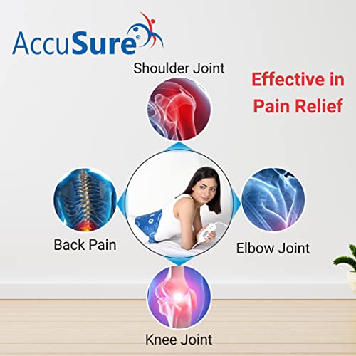 AccuSure H3001 Heating Pad (30×21 cm) Regular Size | Electric Heat Pad for Back, Neck, Shoulder & Period Cramps | Soft Fabric | Fast Heating | Reusable | Temperature Control | Unisex Use - Image 4