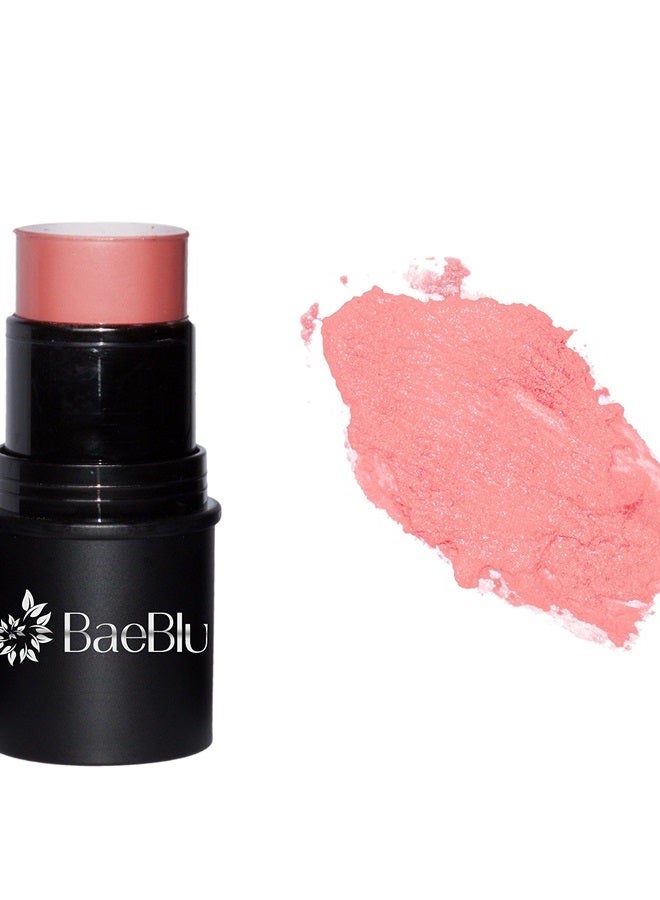 BaeBlu Organic Cheek Tint, 100% Natural Vegan Gluten-Free Cream Blush Stick, Made in USA, Rosé - Image 1
