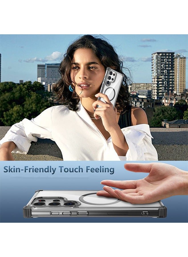 إكس ليفيل غطاء حماية ماج سيف لهاتف سامسونج جالكسي S24 ألترا مع مغناطيسات أقوى، غطاء شفاف صلب - Image 2