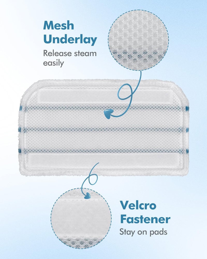 Proxima Direct 6 Pack Steam Mop Pads Replacement Compatible with Black and Decker SM1610/SM1630/HSMC1321/BDH1760SM Washable Mopping Pad Accessories - Image 5