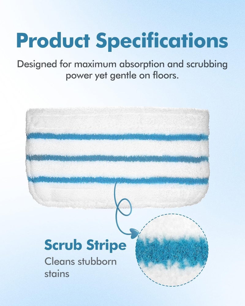 Proxima Direct 6 Pack Steam Mop Pads Replacement Compatible with Black and Decker SM1610/SM1630/HSMC1321/BDH1760SM Washable Mopping Pad Accessories - Image 4