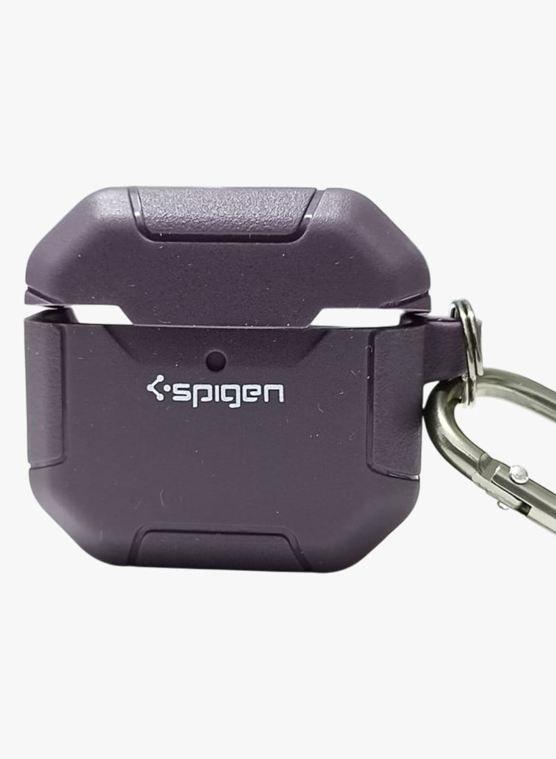 SPIGEN SGP AirPods 4th Generation Silicon Case, Compatible with AirPods 4 Gen (2024) (USB-C), Compatible with MagSafe, Drop Protection Cover with Lanyard, Orbit Hybrid Silicon Case, Plum Purple - Image 2