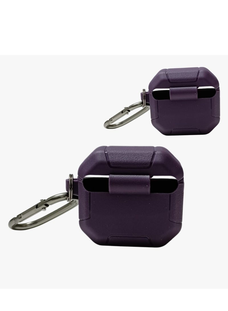 SPIGEN SGP AirPods 4th Generation Silicon Case, Compatible with AirPods 4 Gen (2024) (USB-C), Compatible with MagSafe, Drop Protection Cover with Lanyard, Orbit Hybrid Silicon Case, Plum Purple - Image 5