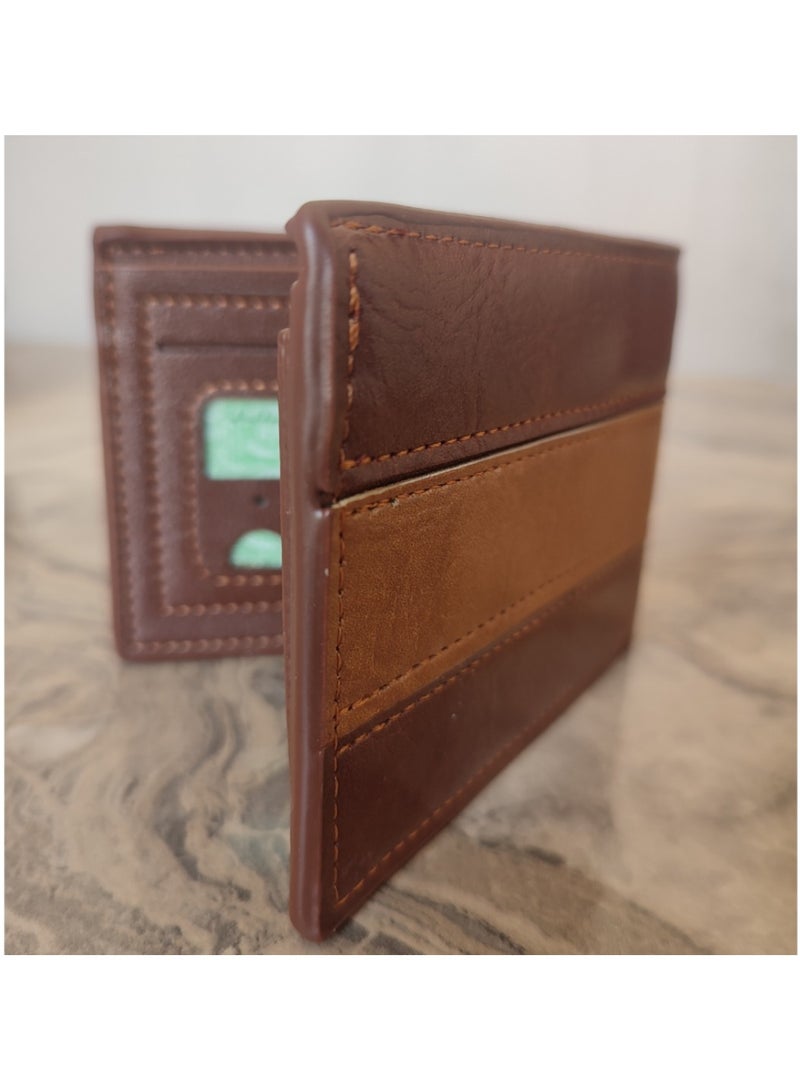 محفظه جلد رجالى بنى اللون - Image 4