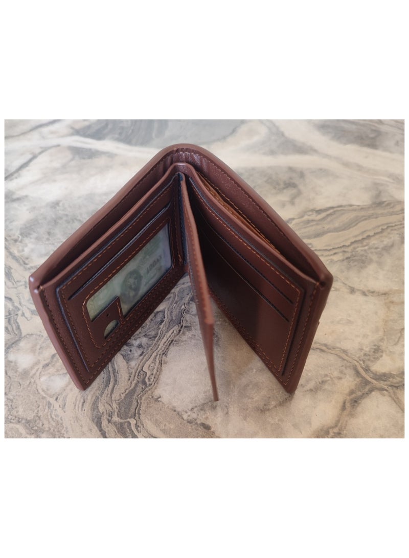 محفظه جلد رجالى بنى اللون - Image 5