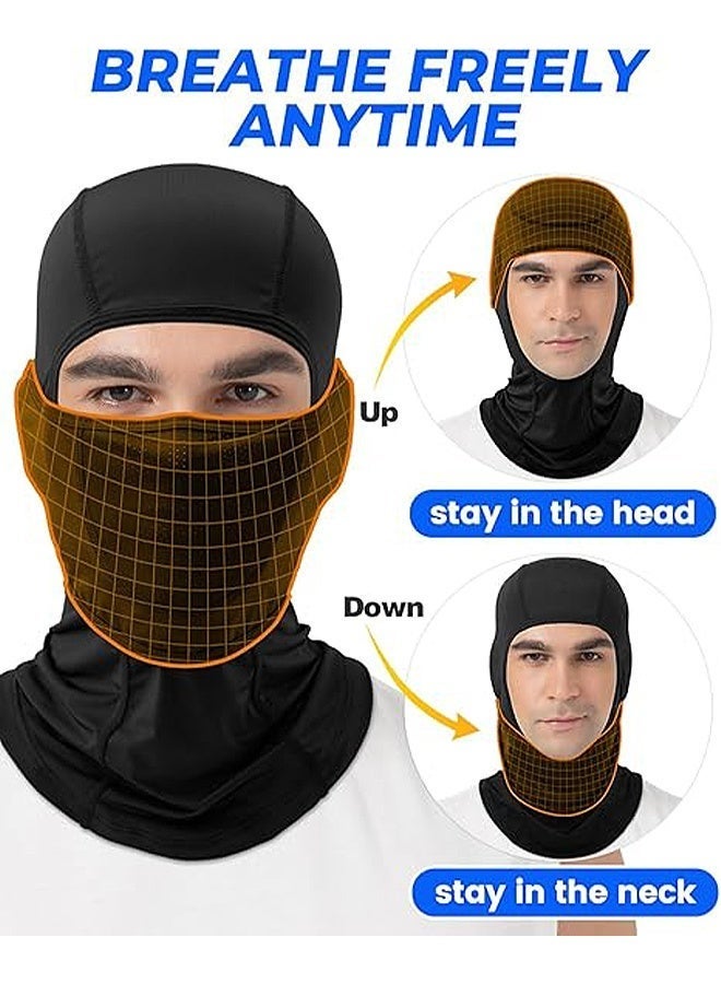 GD 2 Pcs UV Protection Ice Silk Balaclava Face Mask, Breathable Full Face Cover, for Outdoor Running Cycling - Image 2