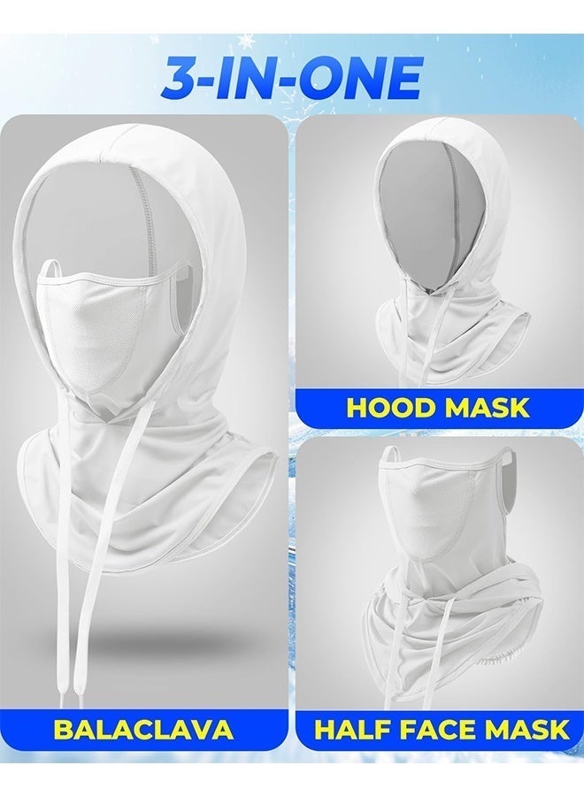 GD 2 Pcs UV Protection Ice Silk Balaclava Face Mask, Breathable Full Face Cover, for Outdoor Running Cycling - Image 3