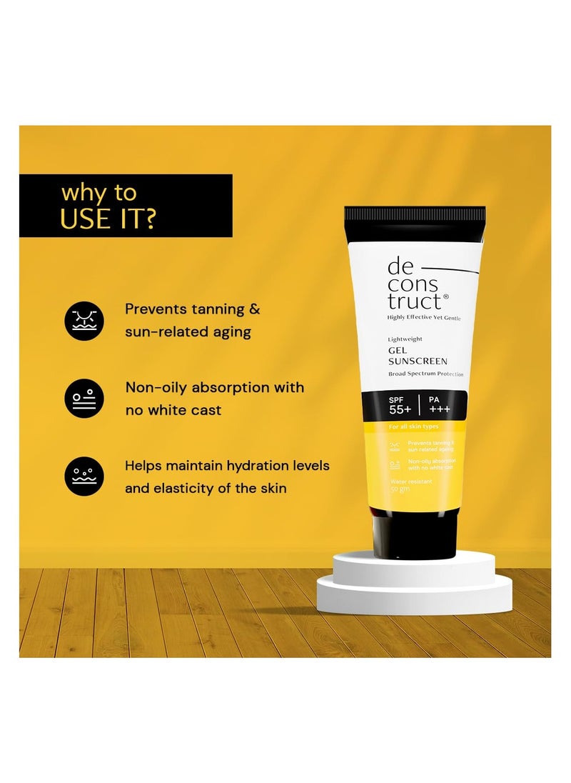 Deconstruct Deconstruct Face Gel Sunscreen for oily skin, combination skin, normal skin (50g)  - Image 2