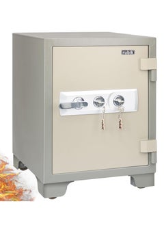 Rubik Fireproof Safe Box Large 120Kg, Dual Lock, Key Operated, 2 Hours Fire Rated Safety Locker RB-680LB (68x50x50cm)  - Image 1