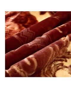 BAIG Winter thickened Raschel blanket double layer Super King Size blanket wedding blanket outdoor camping travel Polyester Double Layer Solid mink Blanket 200*230CM-Multicolour  - Image 2