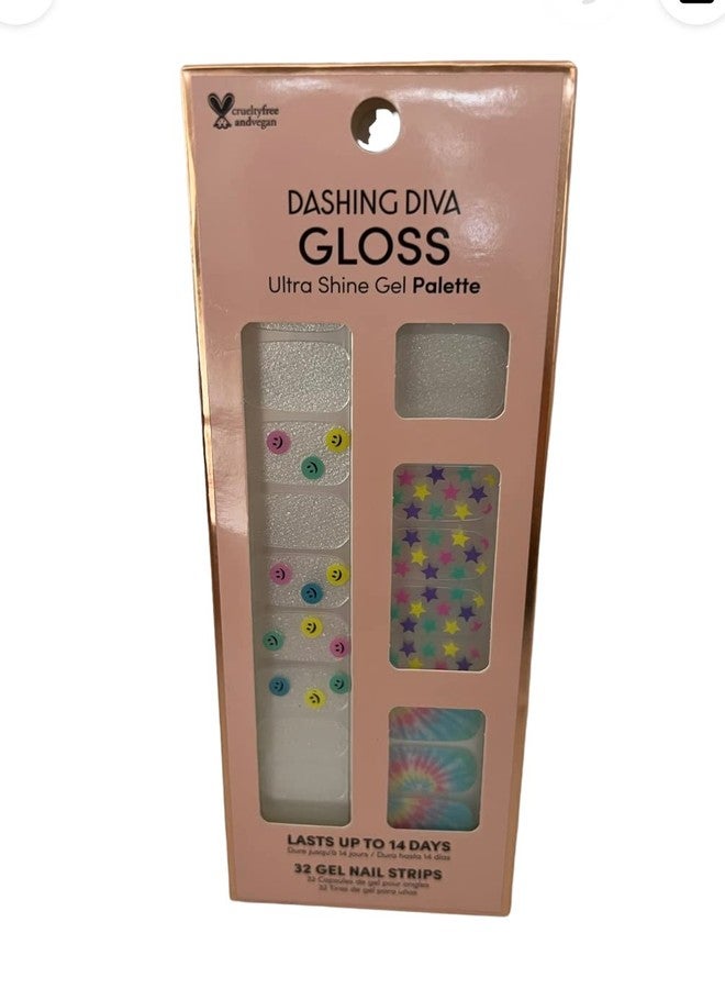 DASHING DIVA Ultra Shine Gel Nail Strips Summer Spiral 32 Strips