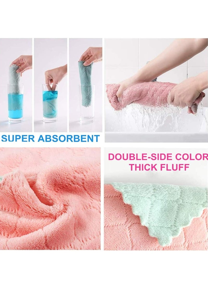 Hanayo مناديل المطبخ - منشفة ميكروفايبر مزدوجة الجوانب خالية من الوبر عالية الامتصاص لتنظيف الغبار والأوساخ للمطبخ وتنظيف السيارات - مناديل الأطباق - Image 5