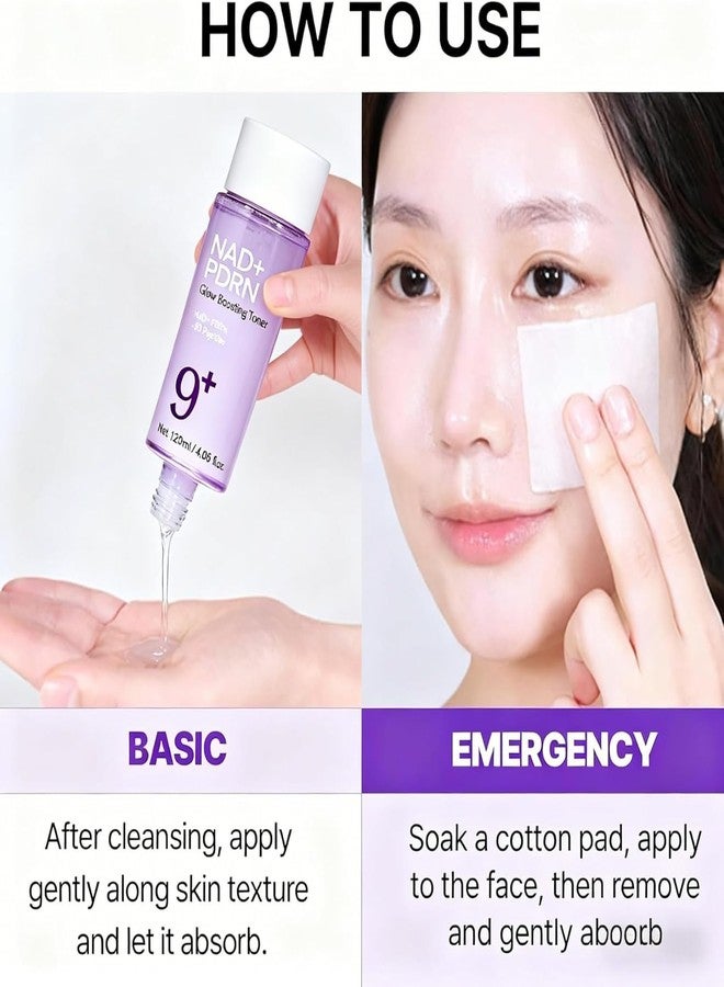 Zorzel No.9 Anti-Aging Essence Toner with NAD+ & PDRN | Hydrating & Firming Care for Wrinkles & Fine Lines | Glow Boosting Toner | Korean Skincare | 120 ml - Image 3