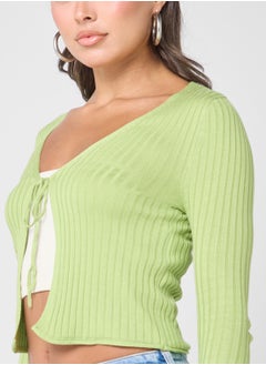ONLY Tie Detailed Knitted Cardigan  - Image 3