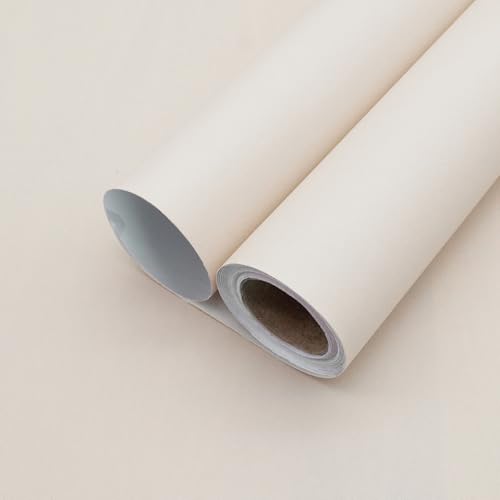 Yancorp 24x120 Matte Beige Contact Papaer Peel and Stick Wallpaper Vinyl Wrap Countertop Wallpapers Waterproof for Cabinets Drawers Bedroom Kitchen SelfAdhesive Wallpaper - Image 1