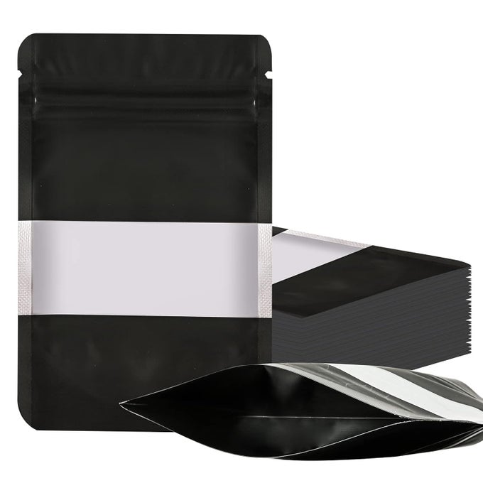 THE ULTIMATE SOLUTION FOR FOOD STORAGE FOIL POUCH STANDUP BAGS WITH SELFSEALING TECHNOLOGY MATT BLACK 750 GRAM 26CMX 17 CM PACK OF 20