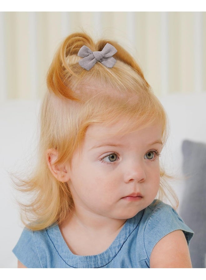 jollybows Mini Lined Hair Clips Bows for Babies, Infants, Toddlers, Girls and Teens - 40pcs 2" Tiny Barrettes - Image 5