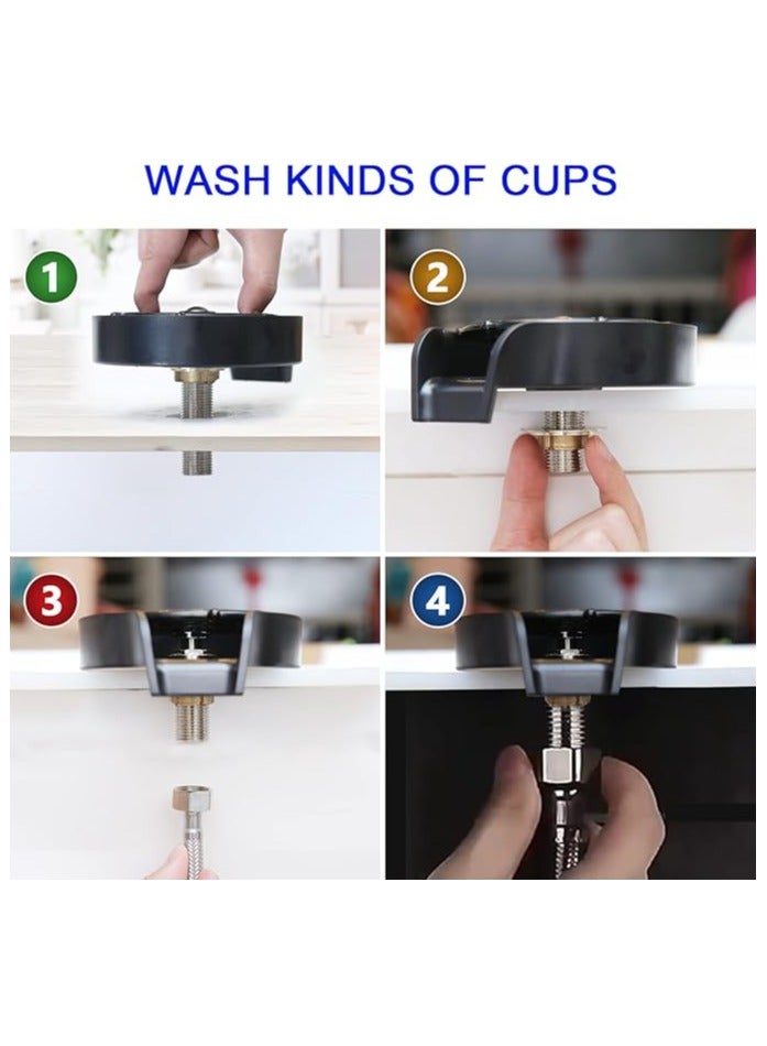 Glass Rinser for Kitchen Sink, Faucet Quick Cup Cleaning Rinser Accsssories for Ktchen Sink, Bar Glass Rinser, Cup Washer - Design may vary. - Image 5