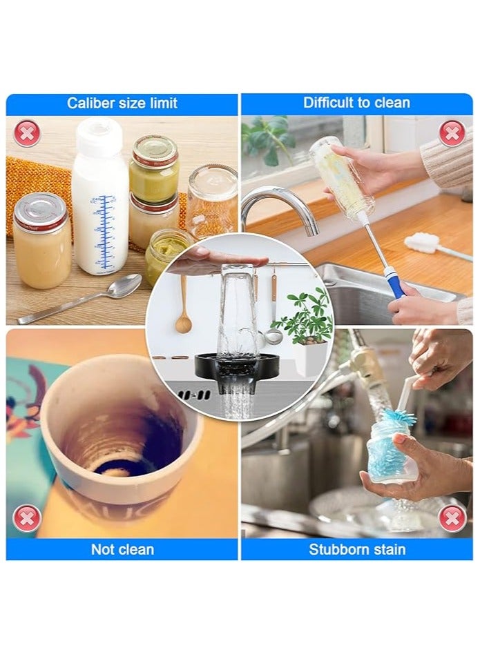 Glass Rinser for Kitchen Sink, Faucet Quick Cup Cleaning Rinser Accsssories for Ktchen Sink, Bar Glass Rinser, Cup Washer - Design may vary. - Image 3