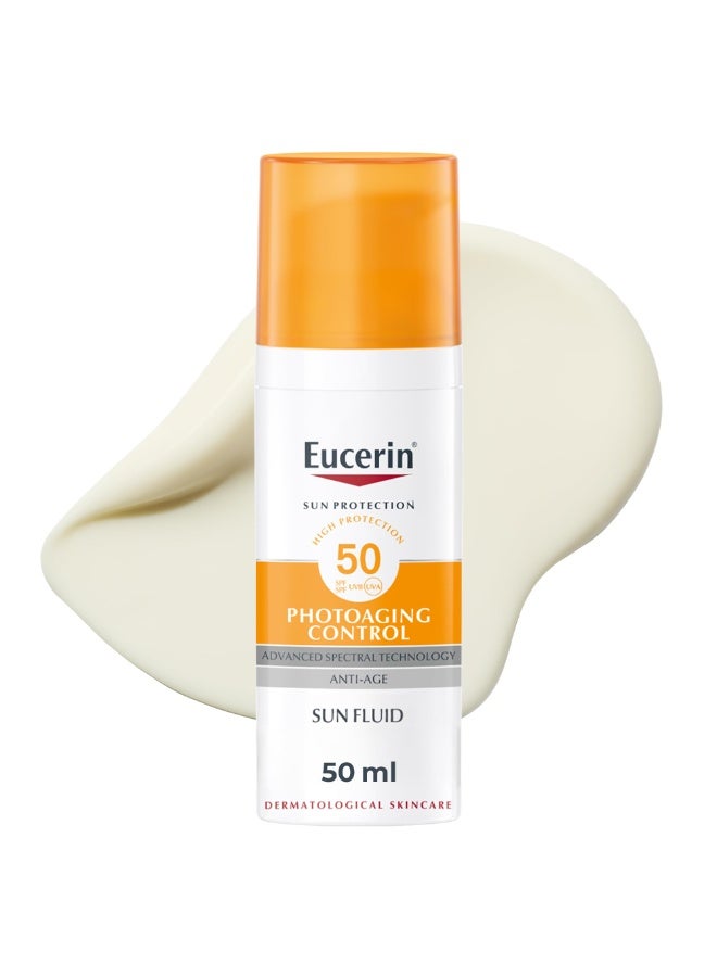 Eucerin Face Sunscreen Photoaging Control Anti-Age Sun Fluid 50 ml - Image 1