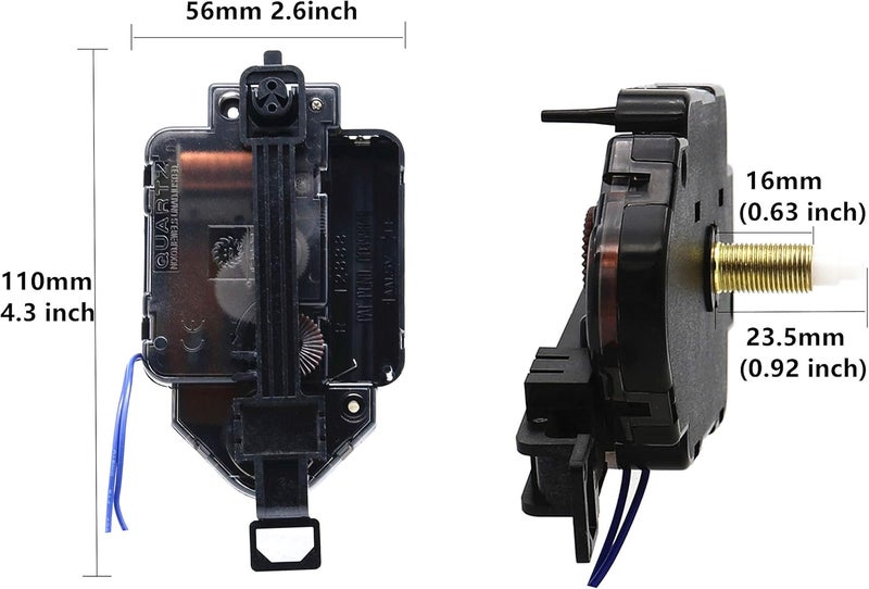 TIKROUND Original Youngtown 12888 Chime Melody Pendulum Clock Movement with 2 Sets of Hands 23.5mm (59/64 Inch) Shaft Length 16mm (5/8 Inch) Thread Length. - Image 2