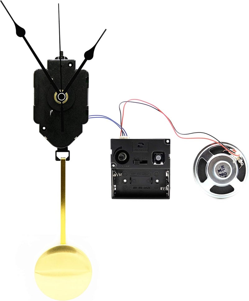 TIKROUND Original Youngtown 12888 Chime Melody Pendulum Clock Movement with 2 Sets of Hands 23.5mm (59/64 Inch) Shaft Length 16mm (5/8 Inch) Thread Length. - Image 1