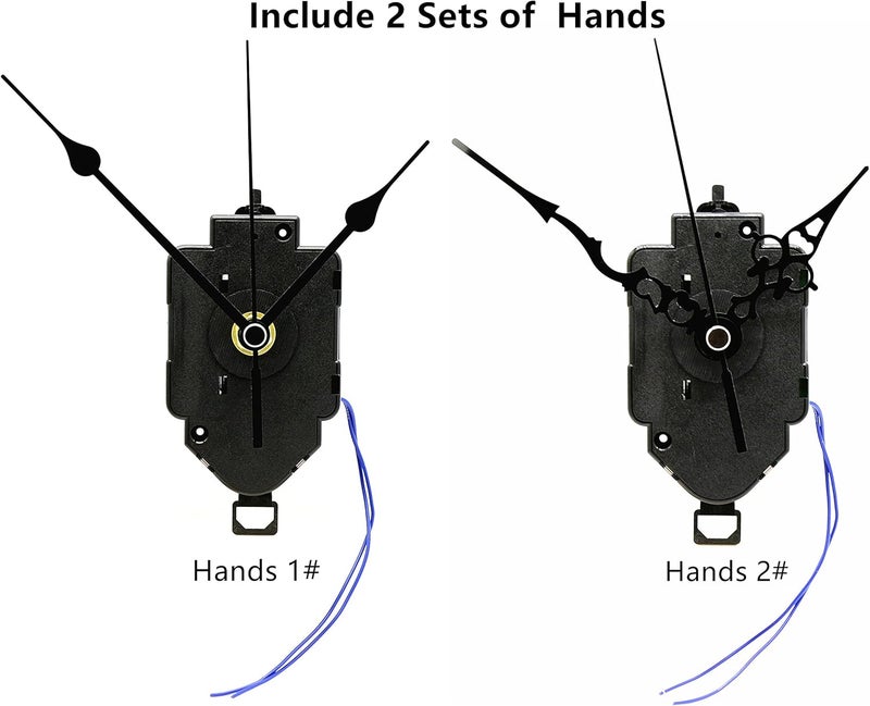 TIKROUND Original Youngtown 12888 Chime Melody Pendulum Clock Movement with 2 Sets of Hands 23.5mm (59/64 Inch) Shaft Length 16mm (5/8 Inch) Thread Length. - Image 4